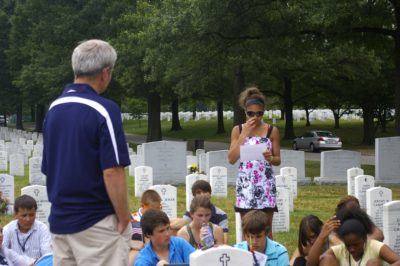 Mona Shores student Jasmine Gulley reading her letter to Eric